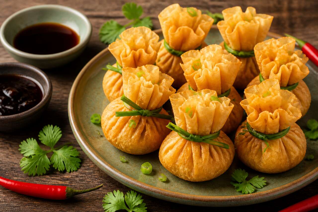 Recette d'aumônières thaïlandaises (Thai Thung Thong) : croustillantes et faciles à préparer