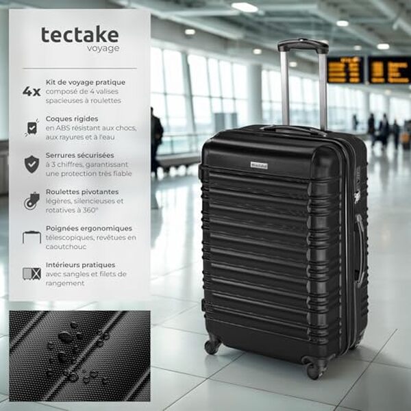 Découvrez notre test détaillé du set de valises Tectake® avec roulettes pivotantes et serrure TSA : qualité, performance et praticité pour vos voyages. 