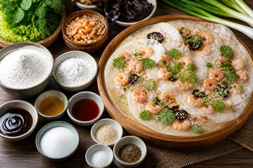 Recette de crêpes vapeur aux crevettes vietnamiennes