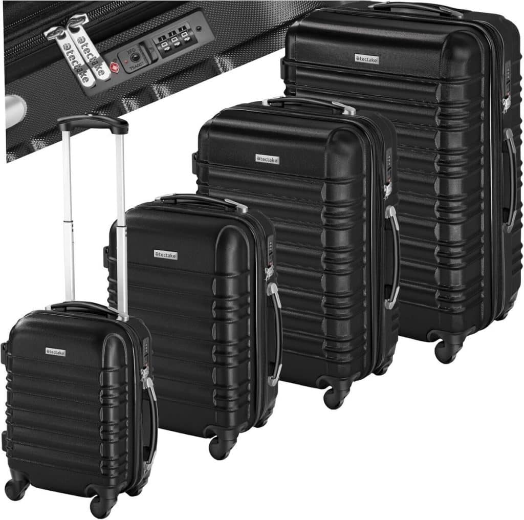 Test : set de valises Tectake® avec roulettes pivotantes et serrure TSA