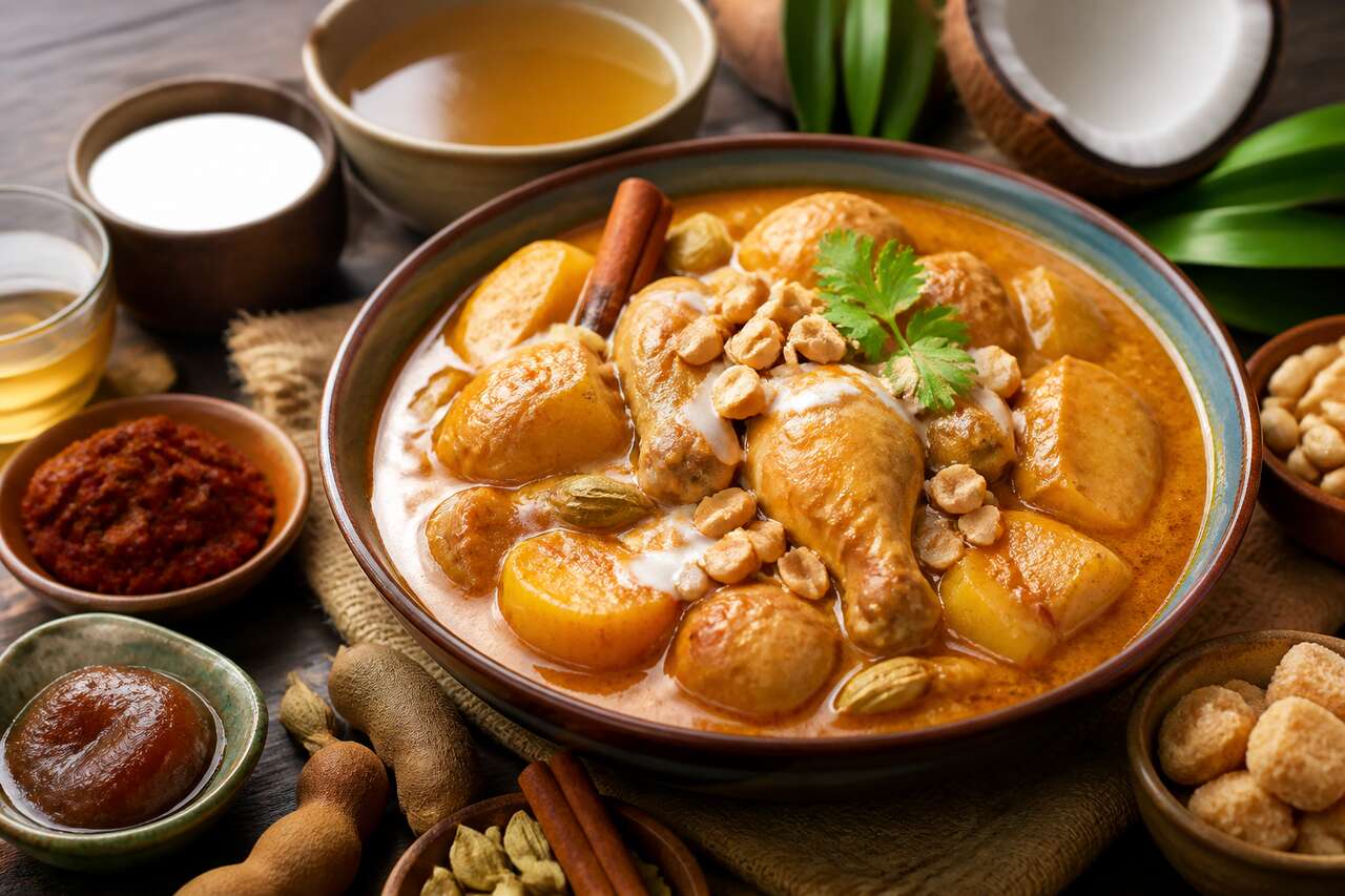 Recette du poulet au curry massaman thaïlandais