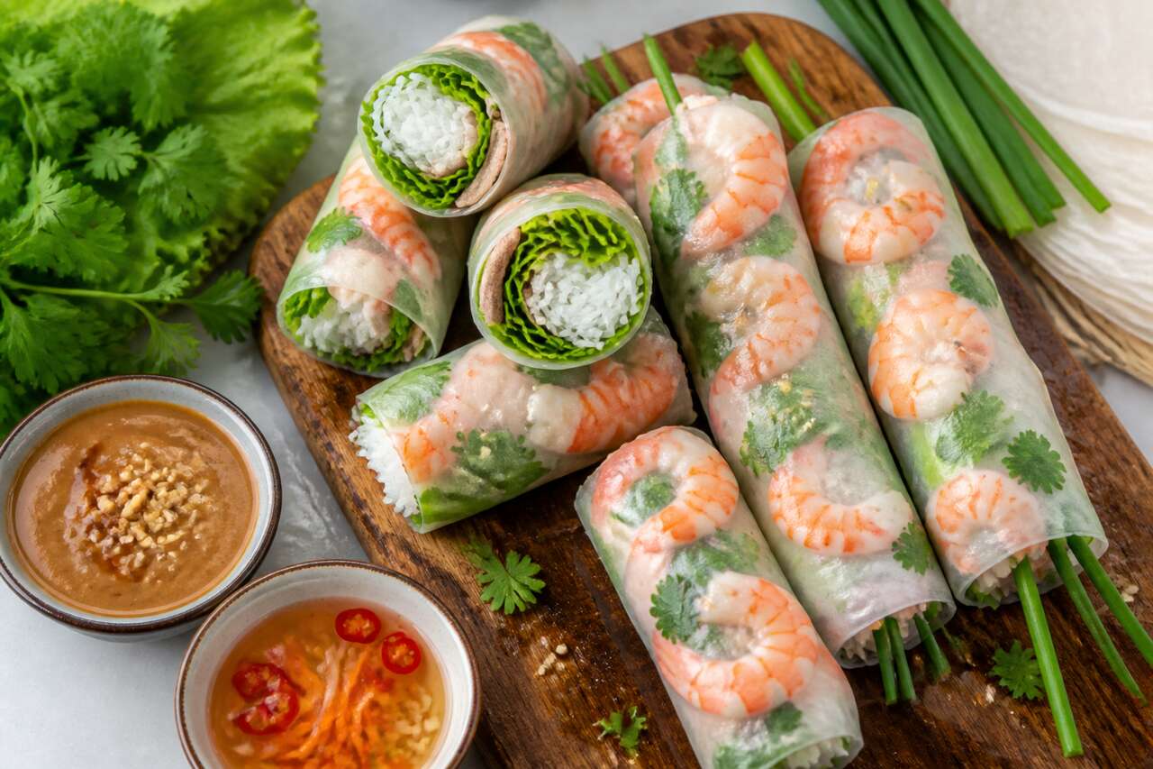 Recette de rouleaux de printemps au porc et crevettes (gỏi cuốn)