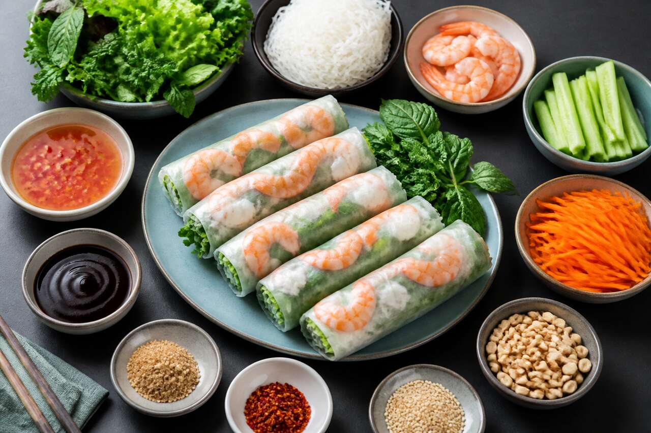 Recette authentique de rouleaux de printemps vietnamiens