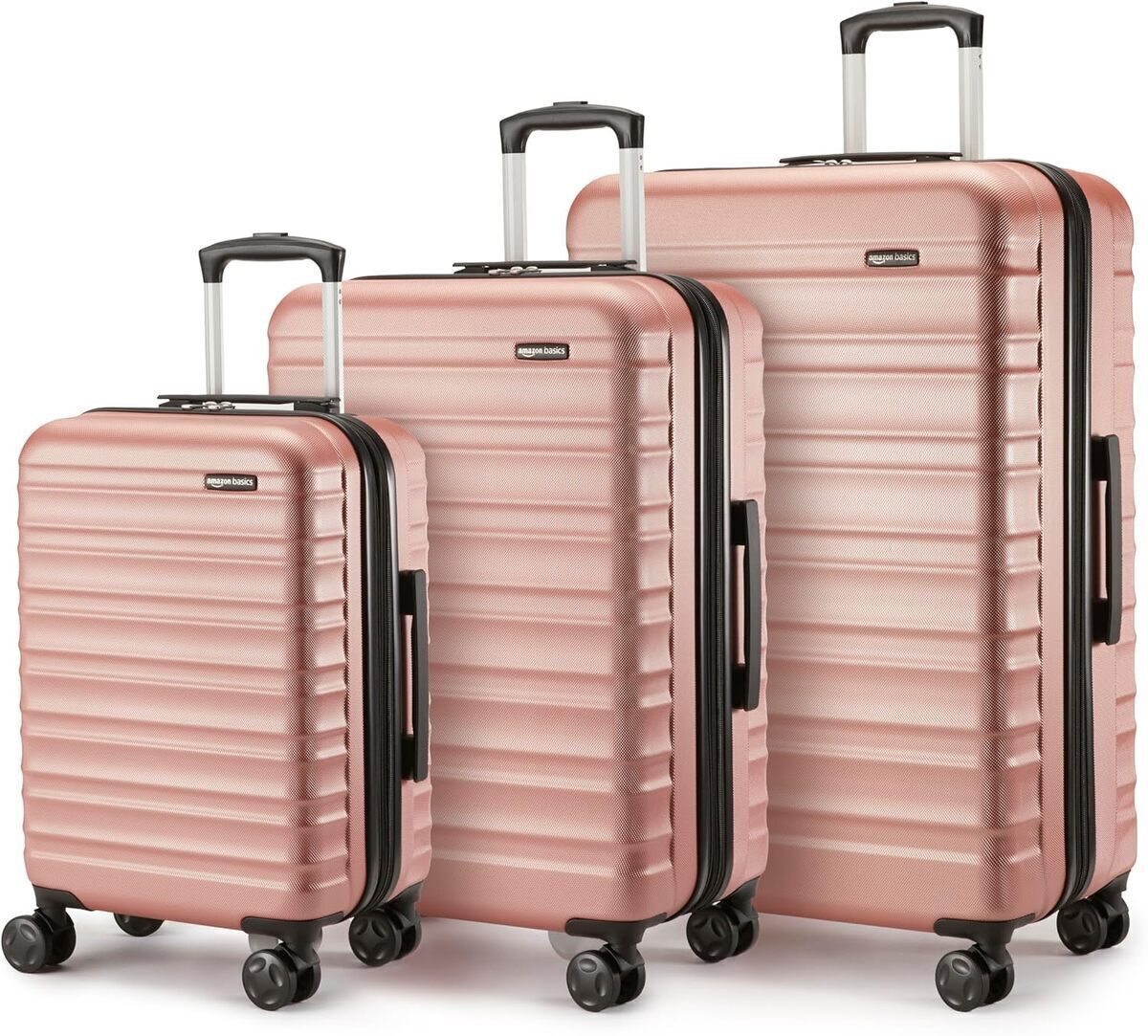 Test des bagages rigides Amazon Basics en abs or rose