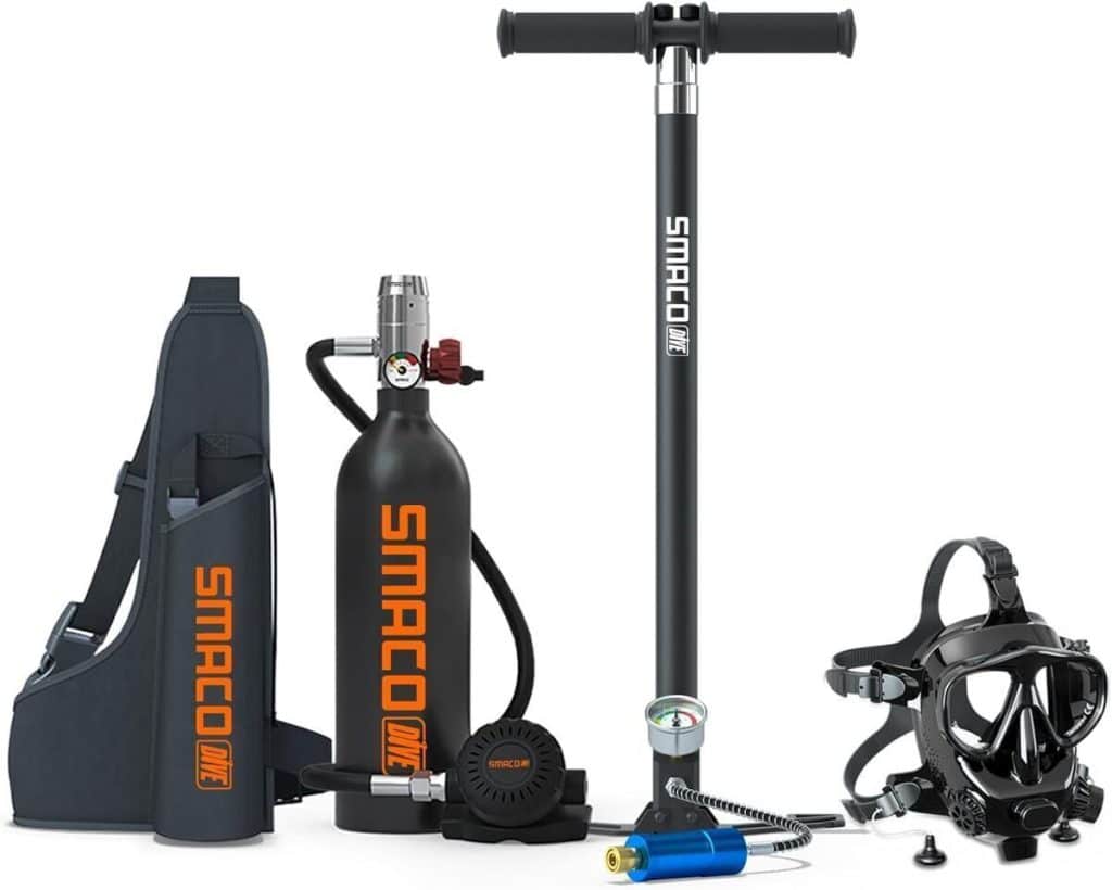 Test du kit SMACO mini scuba 1L : plongée légère et efficace