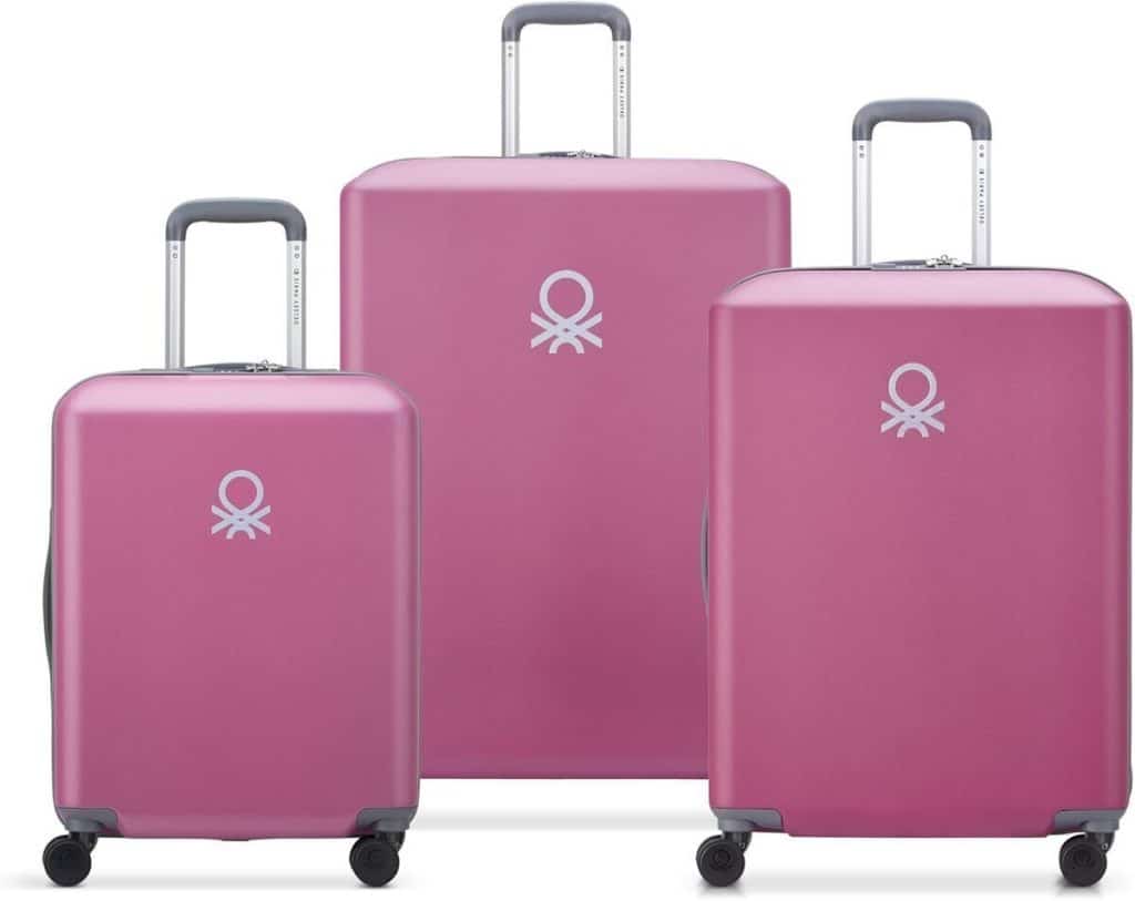 Test du set de valises rigides Delsey Paris UCB hardside roses