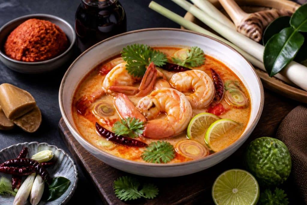 Recette de soupe tom yum aux crevettes