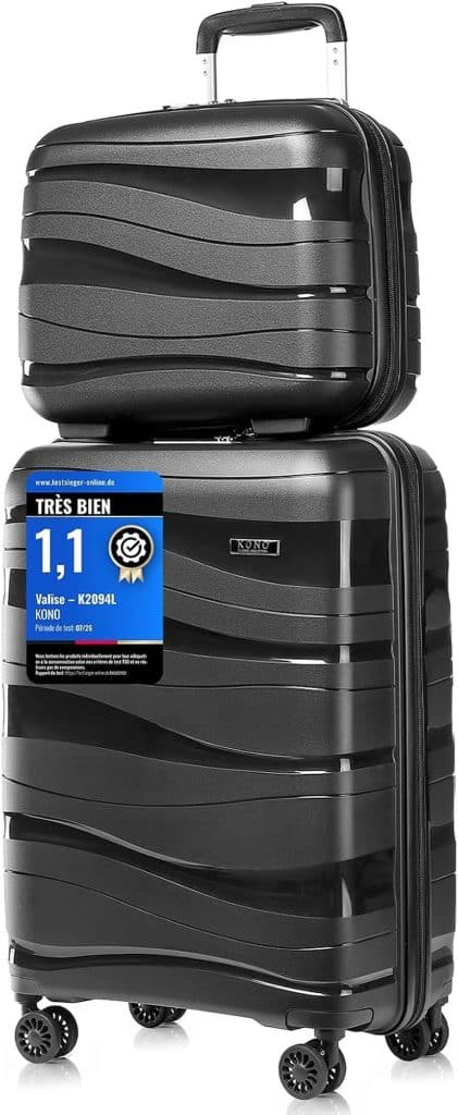 Test : set de valises rigides Kono avec serrure TSA et vanity case