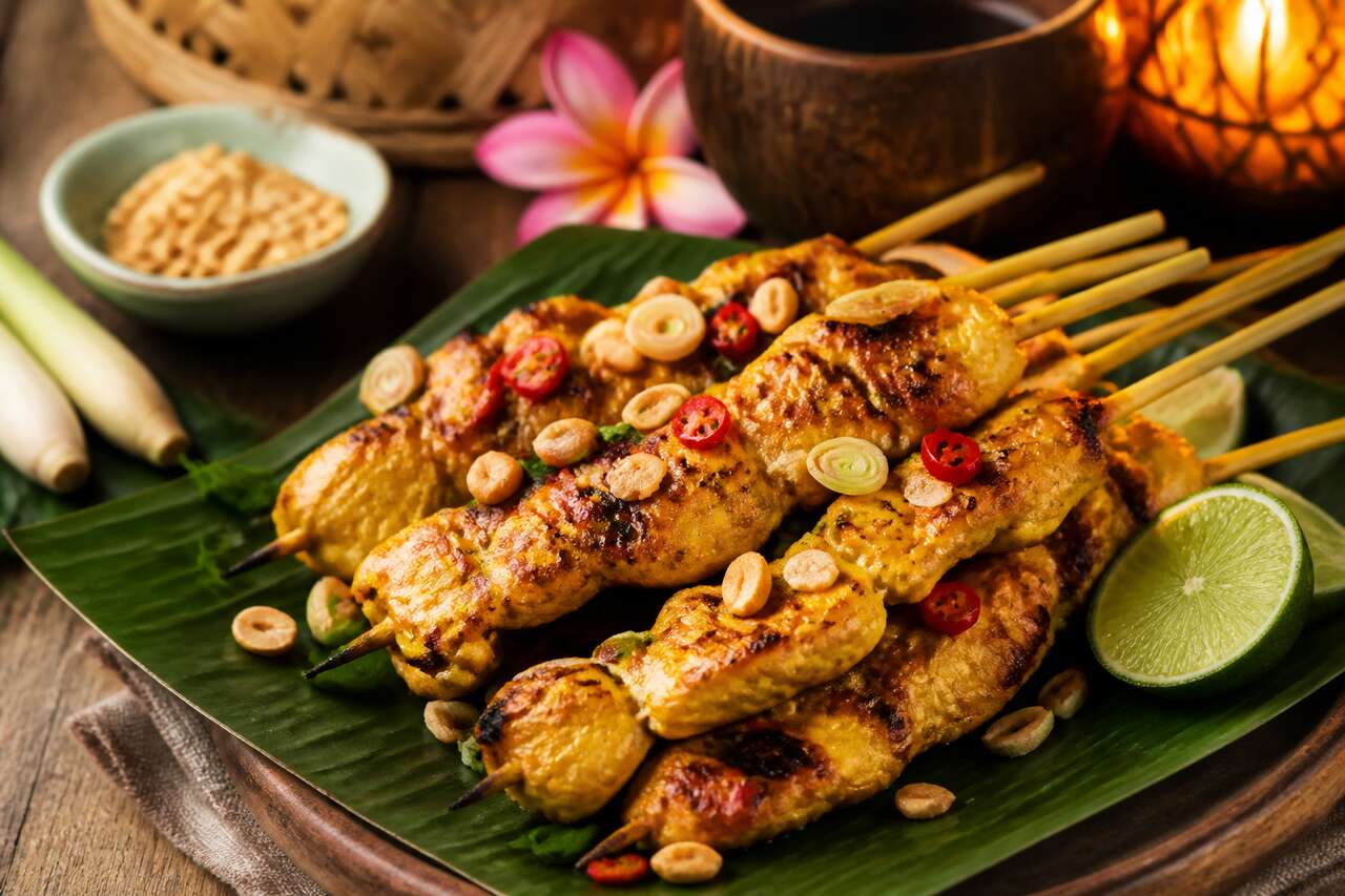 Recette de brochettes de poulet à la citronnelle à la thaïlandaise