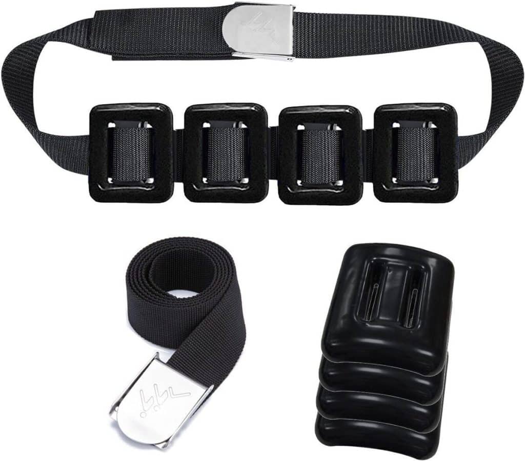 Test de la ceinture de plongée MOPHOEXII avec poids en plomb