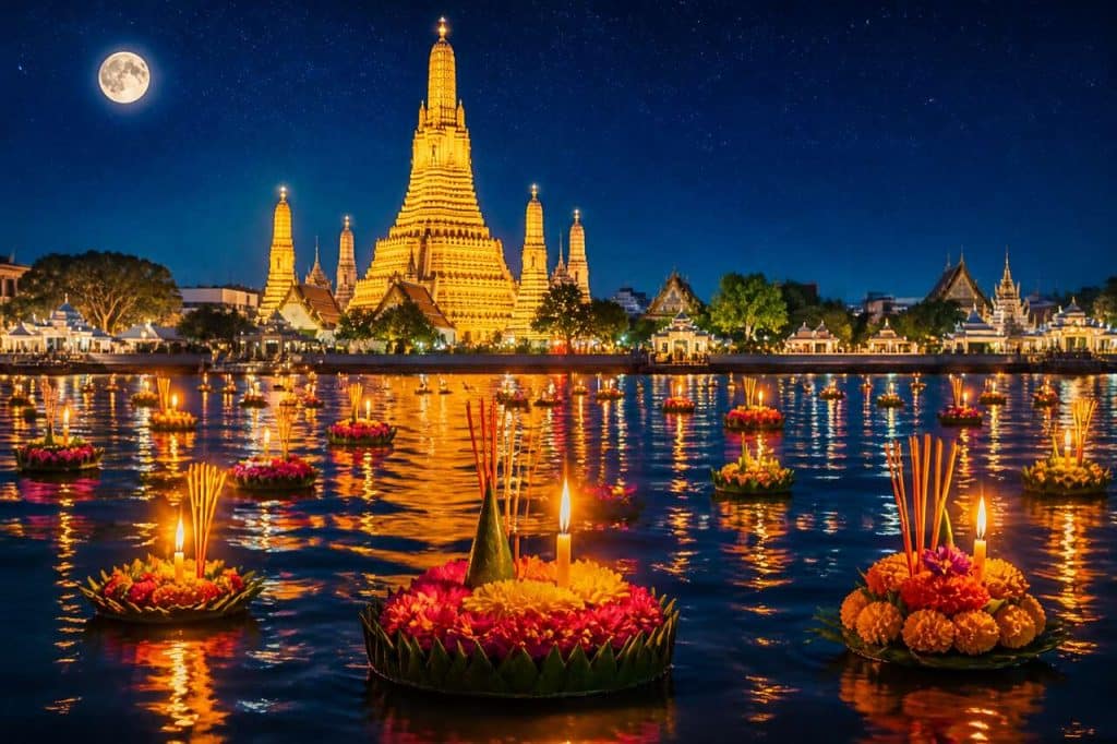 Où fêter Loy Krathong, la fête des lumières en Thaïlande ?