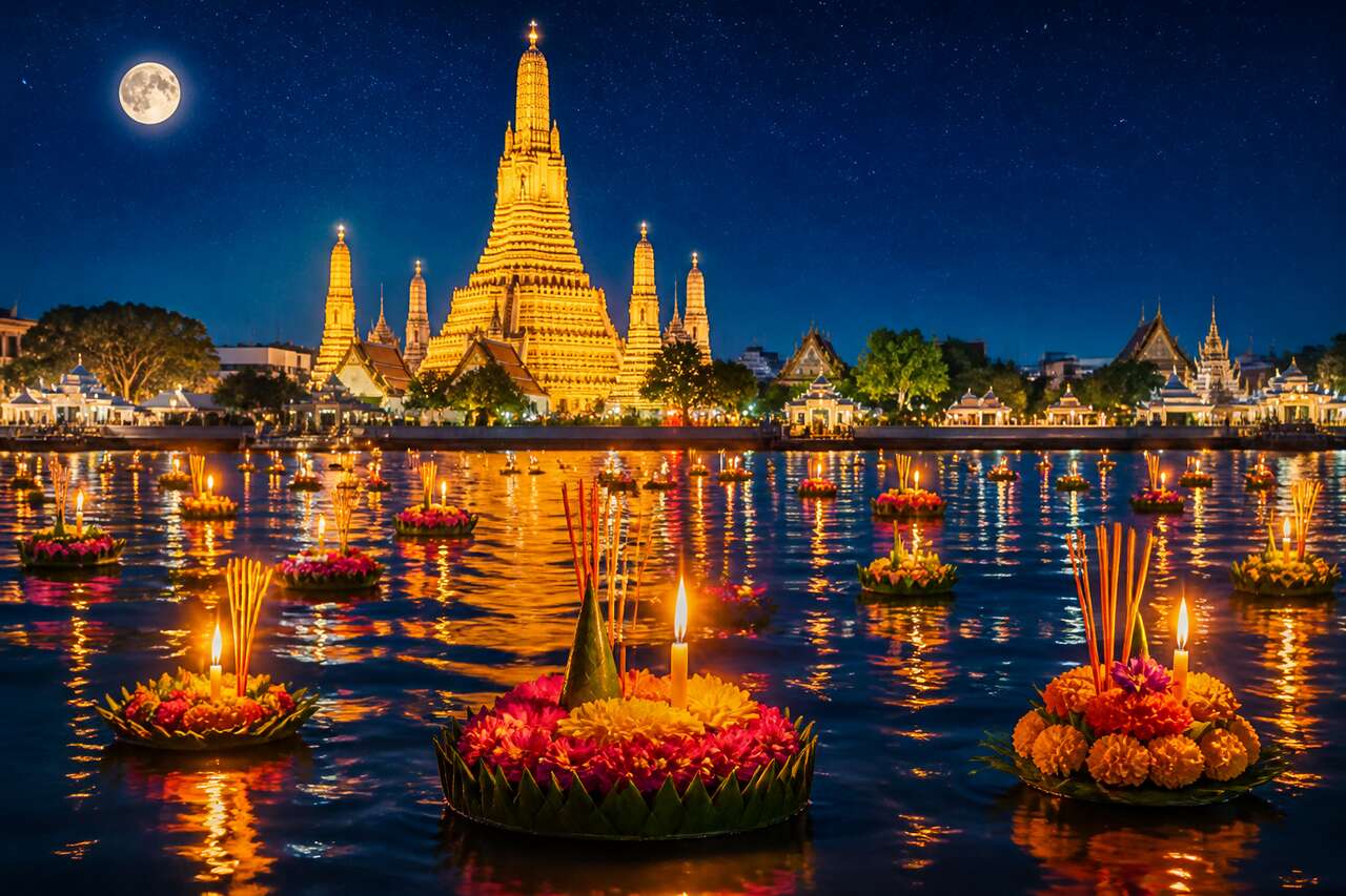 Où fêter Loy Krathong, la fête des lumières en Thaïlande ?