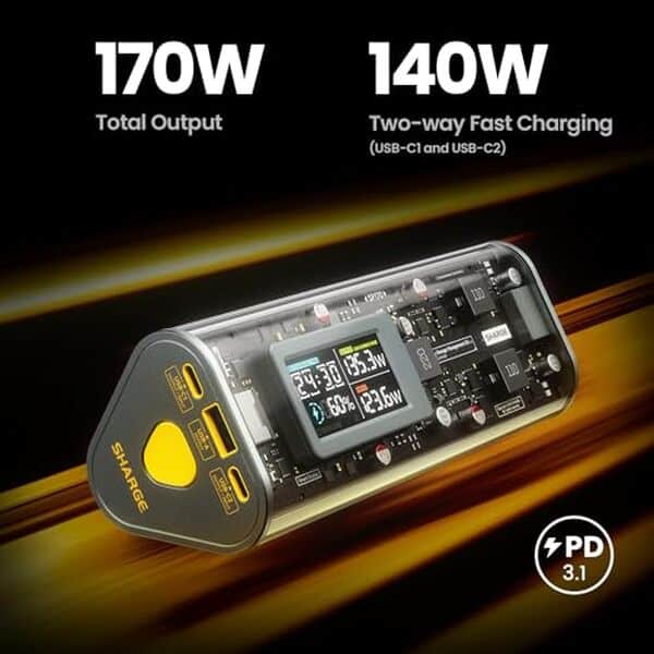 Découvrez notre test détaillé de la batterie externe SHARGEEK 170 avec ses 140W de puissance et son écran intelligent pour recharger tous vos appareils. 