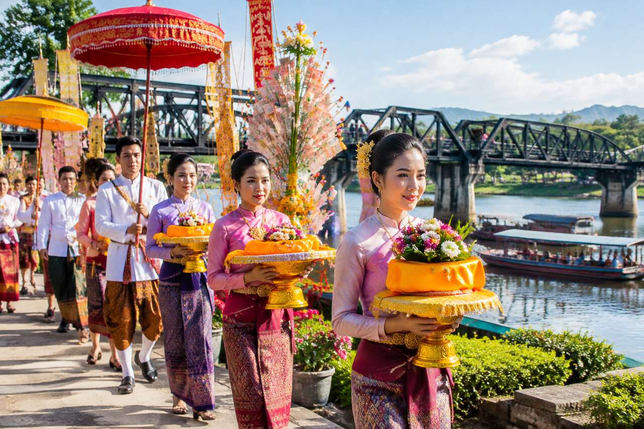 Assister à une cérémonie Kathin à Kanchanaburi