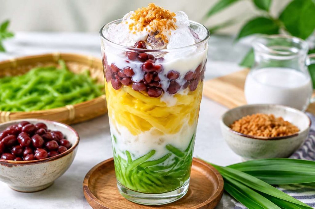 Recette du bánh lọt vietnamien : dessert 3 couleurs facile et rafraîchissant
