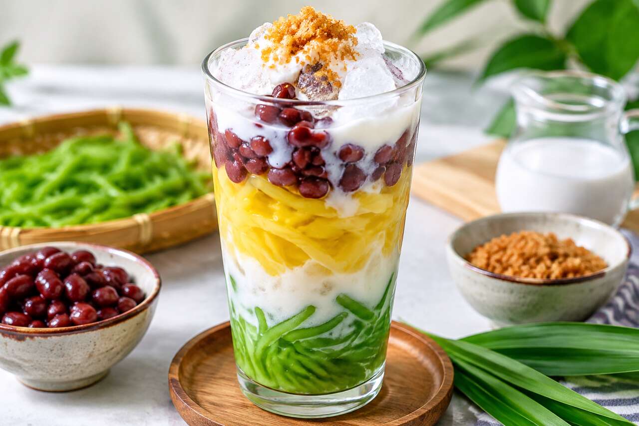 Recette du bánh lọt vietnamien : dessert 3 couleurs facile et rafraîchissant