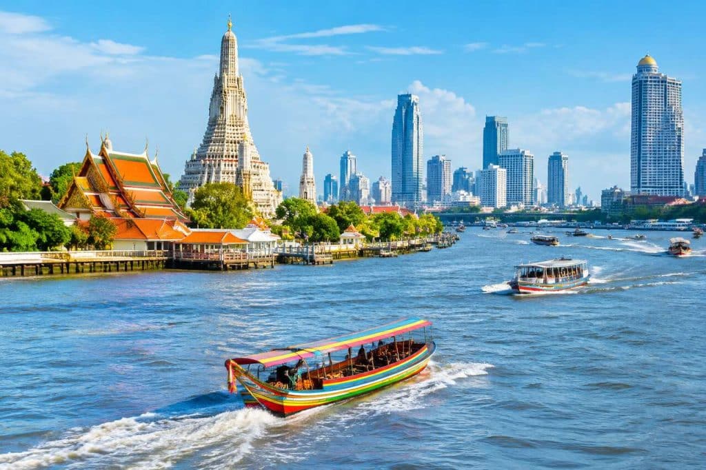 Guide illustré du bateau sur le Chao Phraya à Bangkok