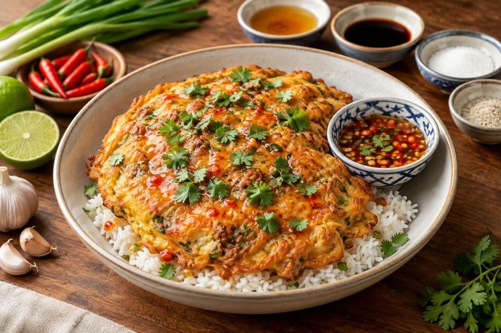 Recette de l'omelette thaïlandaise au porc haché