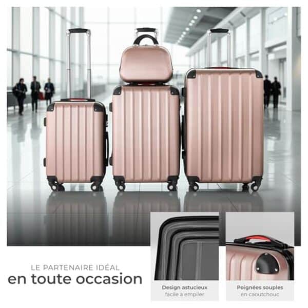Découvrez notre test détaillé de l'ensemble de valises Tectake or rose : qualité, design et praticité pour vos voyages. 