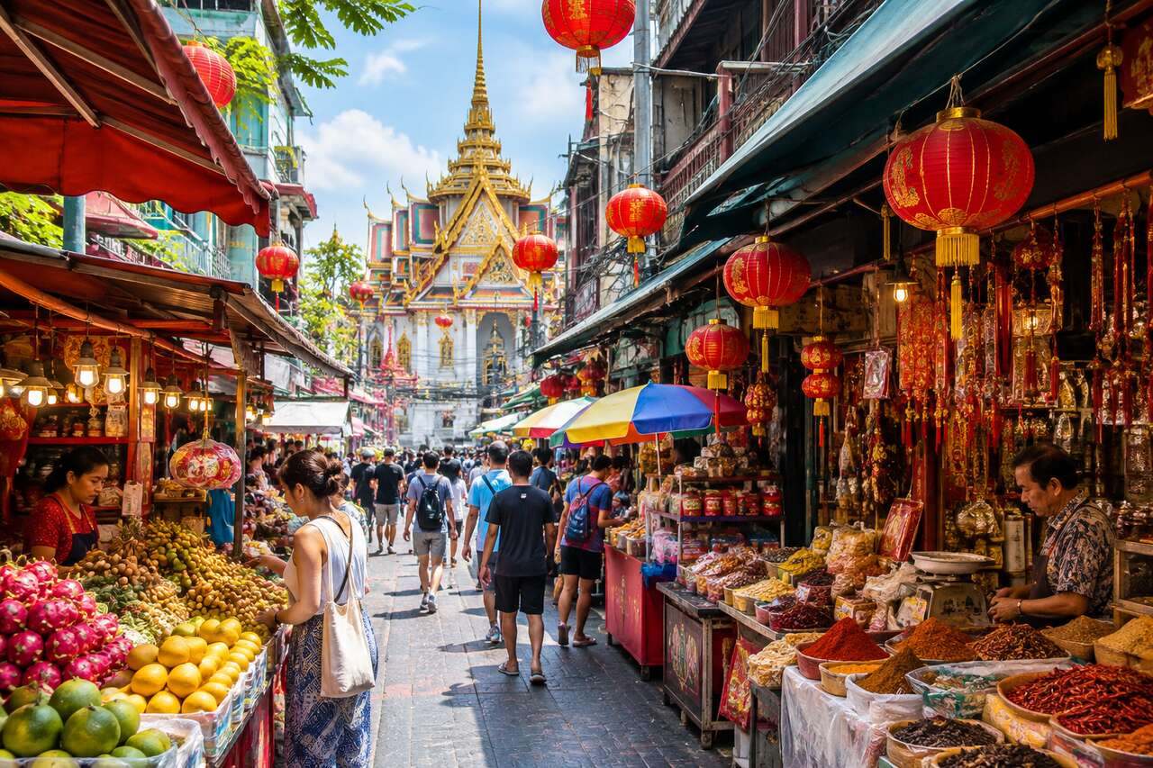 Chinatown à Bangkok : itinéraire à pied entre ruelles, marchés et temples